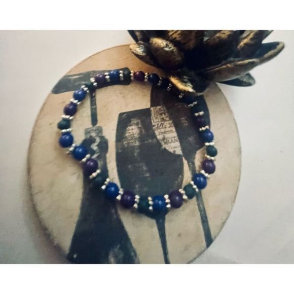 CUTE HAND-MADE BLUE BEADED BRACELET - Picture 4 of 5